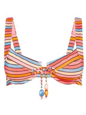 Vetchy Laguna Underwire Bikini Top in Sunset Stripe - Size S (DD)